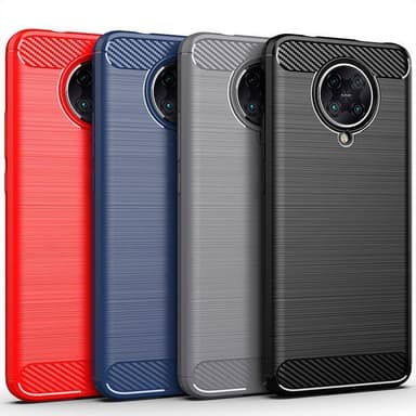 Stöttåligt Armor Carbon TPU-skal Xiaomi Poco F2 Pro - Röd