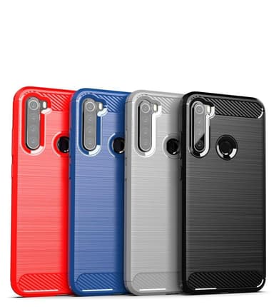 Stöttåligt Armor Carbon TPU-skal Xiaomi Redmi Note 8T - Grå