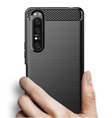 Stöttåligt Armor Carbon TPU-skal Sony Xperia 1 II - Grå