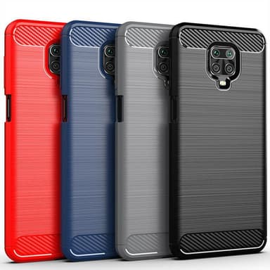 Stöttåligt Armor Carbon TPU-skal Xiaomi Redmi Note 9 Pro - Svart