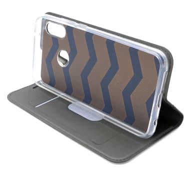 Plånboksfodral Ultratunn design Xiaomi Mi 8 - Mörkgrå
