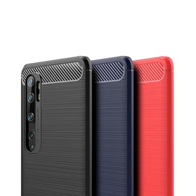 Stöttåligt Armor Carbon TPU-skal Xiaomi Mi Note 10 / Note 10 Pro - Röd