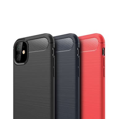 SKALO iPhone 11 Armor Carbon Stöttåligt TPU-skal - Blå