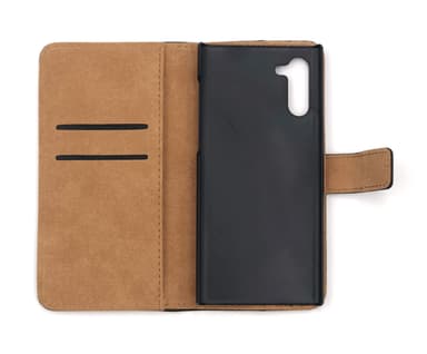 Plånboksfodral Äkta Skinn Samsung Note 10 - Brun