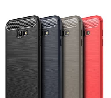 Stöttåligt Armor Carbon TPU-skal Samsung J4 Plus - Röd