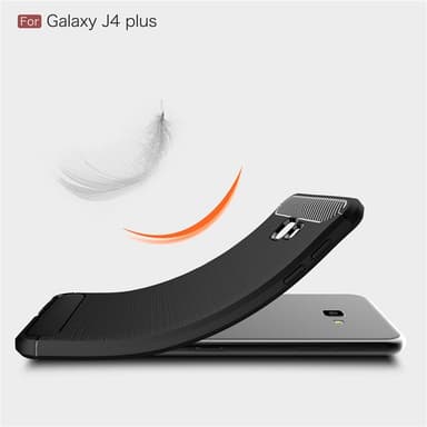 Stöttåligt Armor Carbon TPU-skal Samsung J4 Plus - Röd