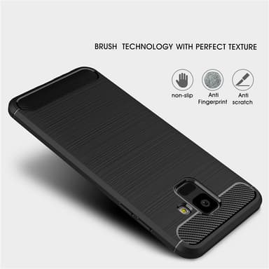 Stöttåligt Armor Carbon TPU-skal Samsung A6+ 2018 - Grå
