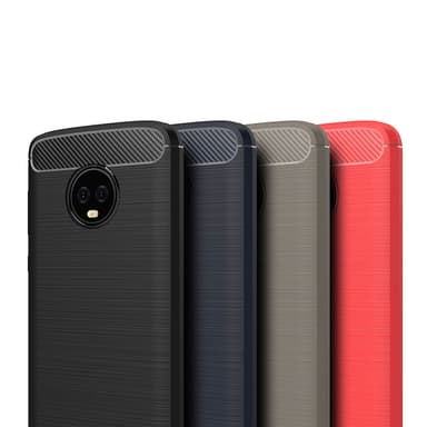 Stöttåligt Armor Carbon TPU-skal Moto G6 Plus - Grå
