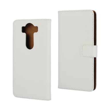Plånboksfodral Äkta Skinn LG G4 - Vit