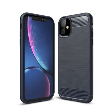 SKALO iPhone 11 Armor Carbon Stöttåligt TPU-skal - Blå