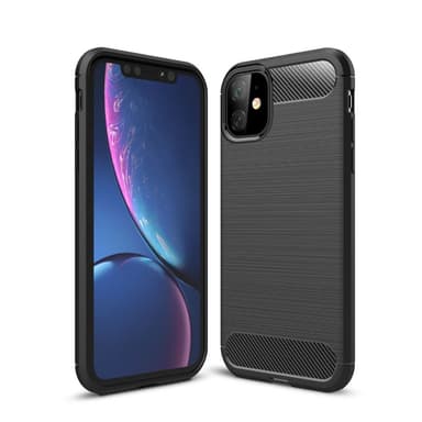 SKALO iPhone 11 Armor Carbon Stöttåligt TPU-skal - Svart