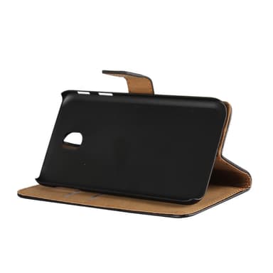Plånboksfodral Äkta Skinn Samsung J5 2017 - Svart