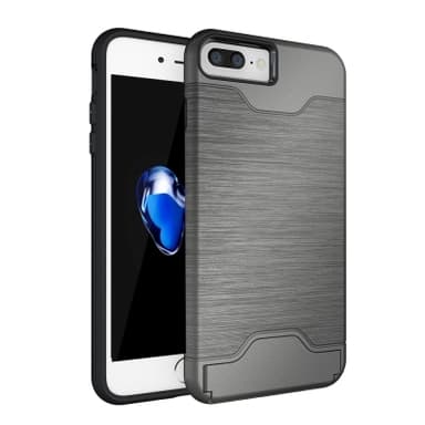 iPhone 8 PLUS | Armor skal | Korthållare - Silver