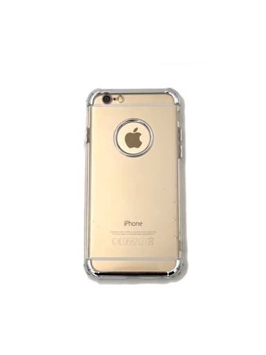 Extra tåligt design silikonskal | färgade kanter iPhone 6/6S - Silver
