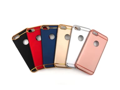 Design skal 3 i 1 guldkant till iPhone 8 - Guld
