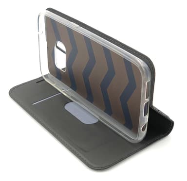 SKALO Samsung S7 Plånboksfodral Ultratunn design - Mörkgrå