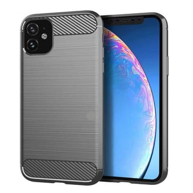 SKALO iPhone 11 Armor Carbon Stöttåligt TPU-skal - Grå