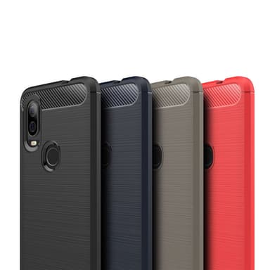 Stöttåligt Armor Carbon TPU-skal Motorola One Vision - Svart