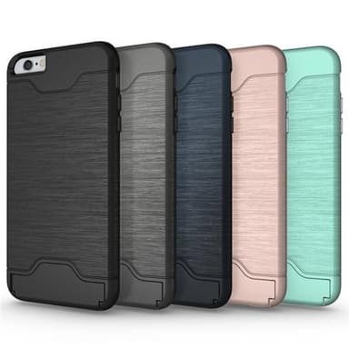 iPhone 6/6S | Armor skal | Korthållare - Svart