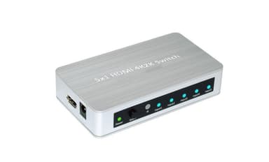 HDMI Switch 5x1 - 4K2K / 3D - fjärrkontroll - aluminium