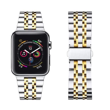 Apple Watch armband 42/44 mm rostfritt stål - silver/guld