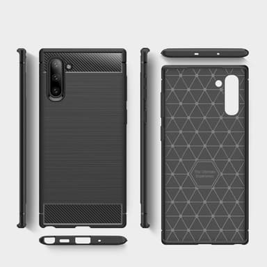Stöttåligt Armor Carbon TPU-skal Samsung Note 10 - Röd