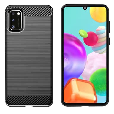 Stöttåligt Armor Carbon TPU-skal Samsung A41 - Svart