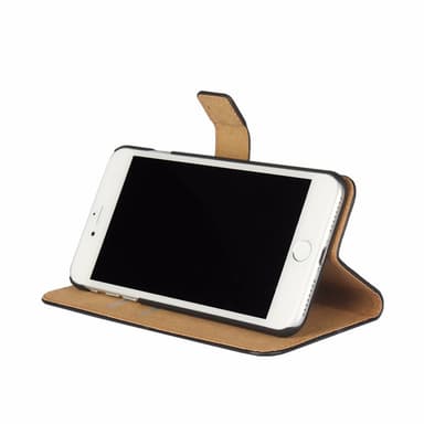 SKALO iPhone 7/8 Plus Plånboksfodral Äkta Skinn - Brun