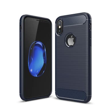 SKALO iPhone X/XS Armor Carbon Stöttåligt TPU-skal - Röd