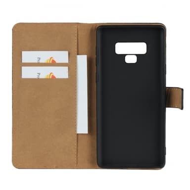 Plånboksfodral Äkta Skinn Samsung Note 9 - Brun
