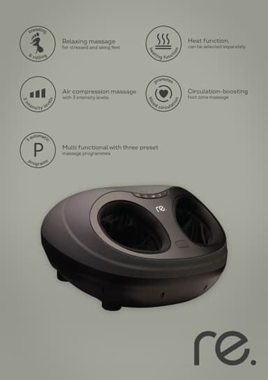 re. fotmassage FR-F18-2 (svart)