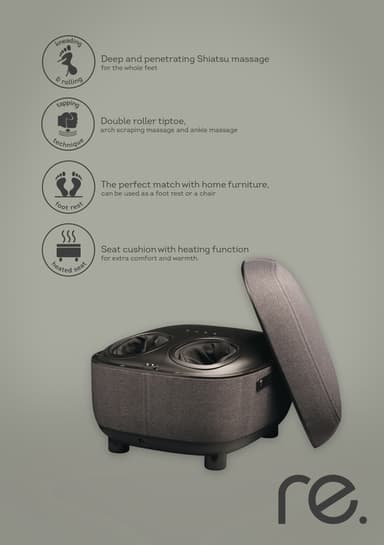 re. Luxury fotmassage CA-850 (svart)