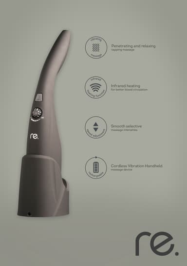 re. laddbar massagehammare EMK-316 (grå)