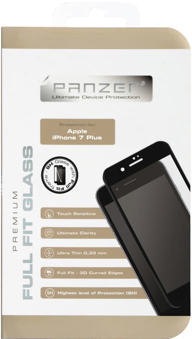 Panzer Skärmskydd Full Fit Glass iPhone 7 Plus (svart)
