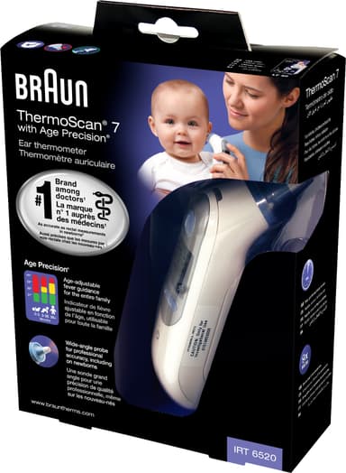 Braun ThermoScan 7 Age Precision örontermometer IRT6520NOEEGP (vit)