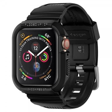 Spigen Apple Watch 44/45mm Skal med armband Rugged Armor Pro Charcoal Grey
