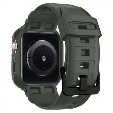Spigen Apple Watch 44/45mm Skal med armband Rugged Armor Pro Military Green