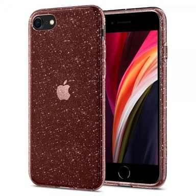 Spigen Iphone 7 8 Se Skal Liquid Crystal Glitter Rose Quartz Elgiganten