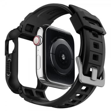 Spigen Apple Watch 44/45mm Skal med armband Rugged Armor Pro Charcoal Grey