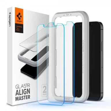 Spigen iPhone 12 Mini Skärmskydd GLAS.tR ALIGNmaster FC 2-pack