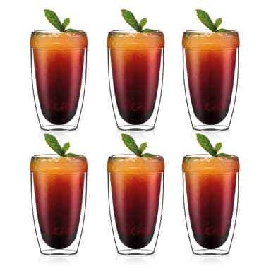 6 st dubbelväggiga tumblerglas Bodum PAVINA OUTDOOR