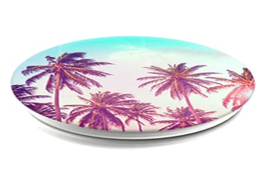PopSockets mobilhållare (svart) Palm Trees