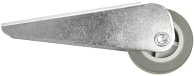 Möbelhjul 40 mm, fast vågrätt - svart gummi