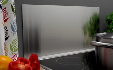 Stänkskiva fyrkantig 800x400 mm - rostfritt stål
