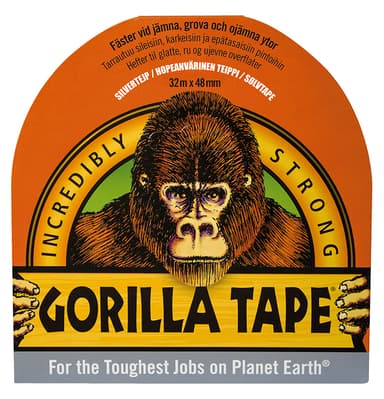 Gorilla Glue tejp, silver, 32 m × 48 mm