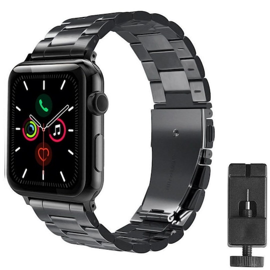 Armband rostfritt stål Apple Watch 5 (44mm) - Svart