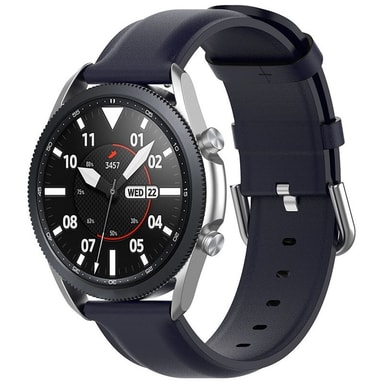 Armband Samsung Galaxy Watch 3 41mm Läder Armband Samsung Galaxy Watch 3 (41mm) - Mörkblå - Elgiganten