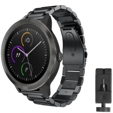 Armband rostfritt stål Garmin VivoActive 3 - Svart
