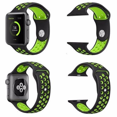 Apple Watch 42mm Sport Armband Svart-Grön