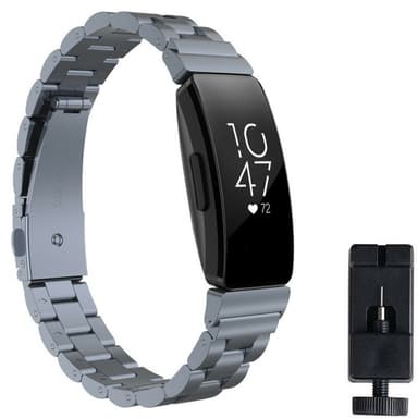Armband rostfritt stål FITBIT Inspire / Inspire HR - Grå